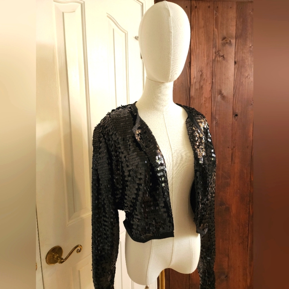 STEVE MADDEN - Black Sequin Women's Jacket